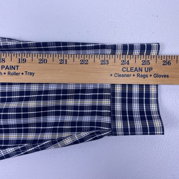 Brooks Brothers 1818 Shirt L Mens L/S Button Down Regent Blue Plaid VGUC - Picture 6 of 8